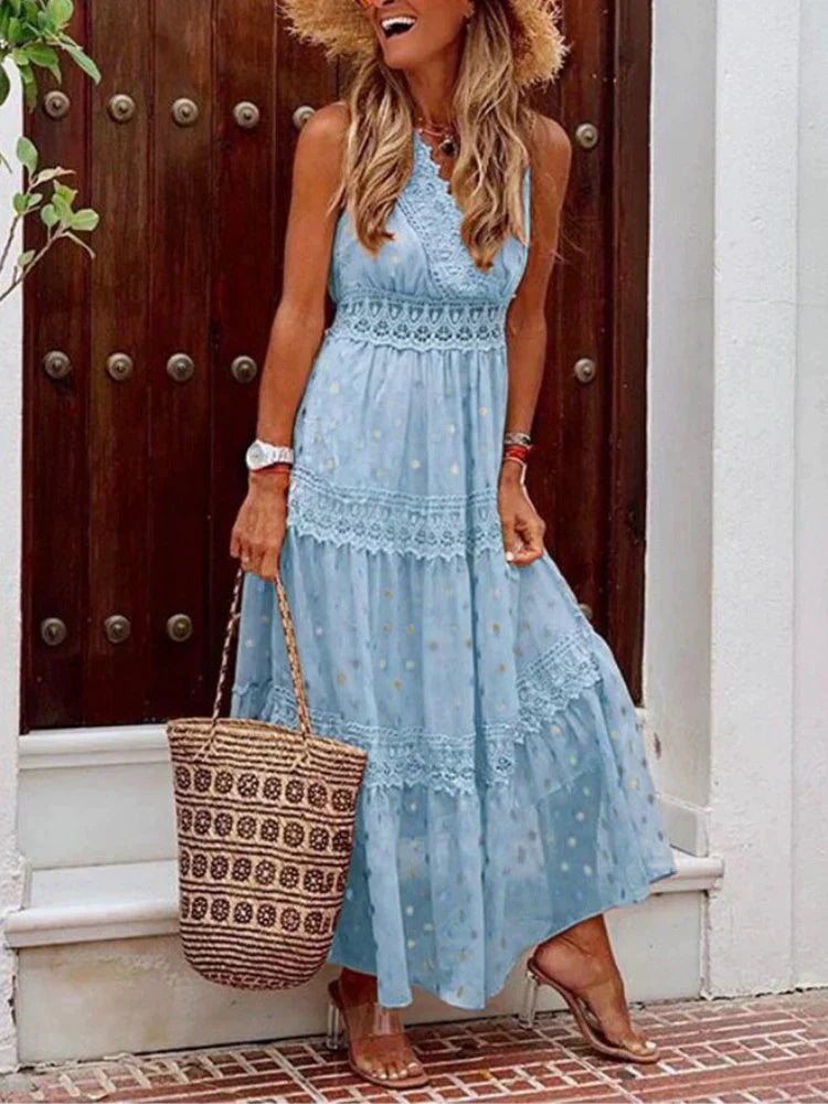 Nina | Robe Longue Élégante en Dentelle Femme