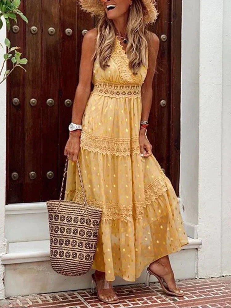 Nina | Robe Longue Élégante en Dentelle Femme