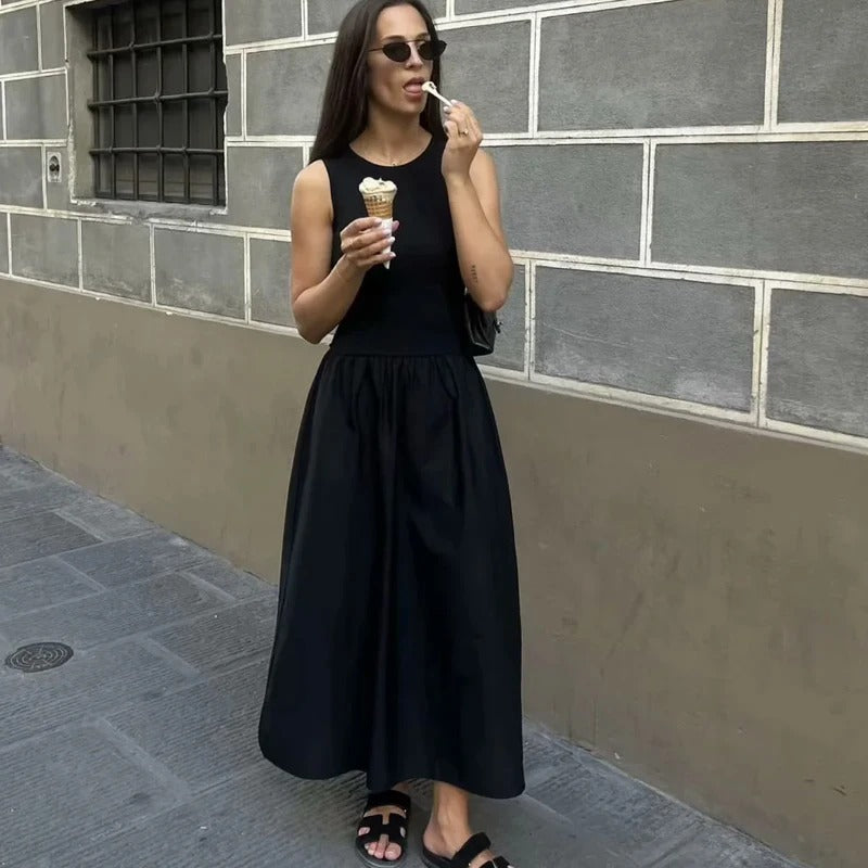 Nola | Robe longue évasée sans manches [Payez 1, Recevez 2]