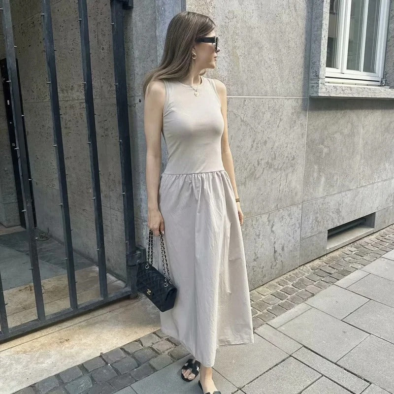 Nola | Robe longue évasée sans manches [Payez 1, Recevez 2]
