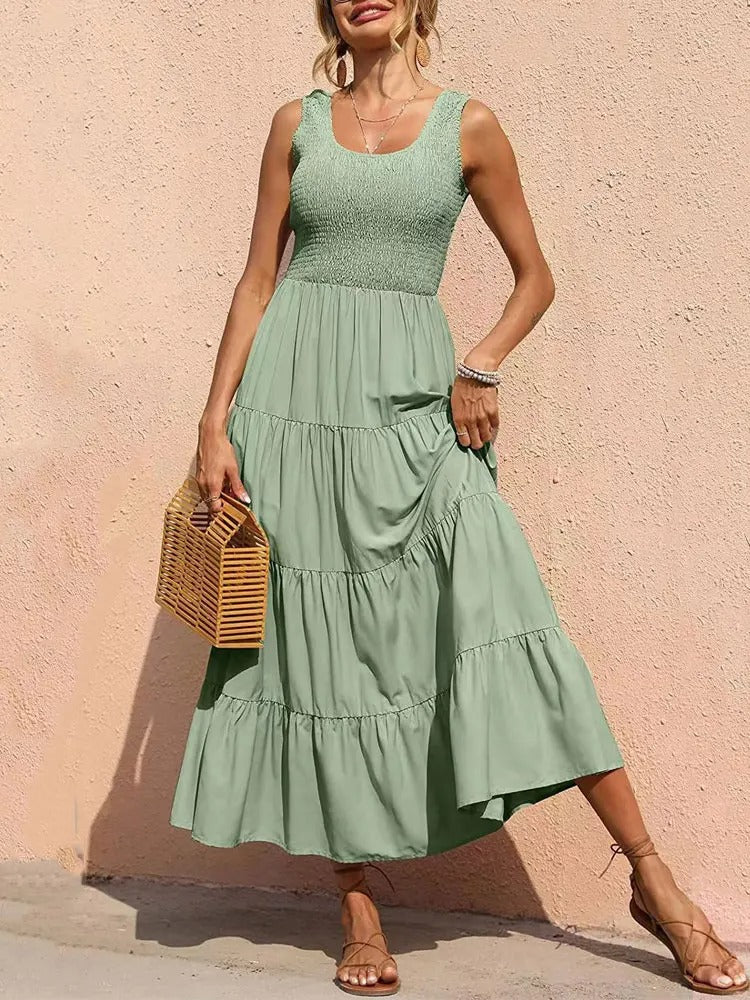 Lydia | Robe Longue Femme Maxi Sans Manches